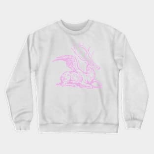 deer demon pink Crewneck Sweatshirt